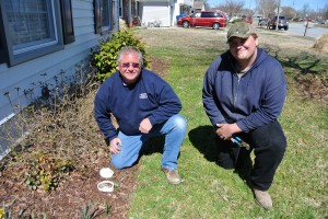 Robert and his assistant take a look down my sewer clean out.