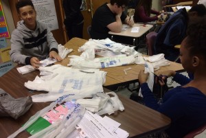 folding and cutting bags