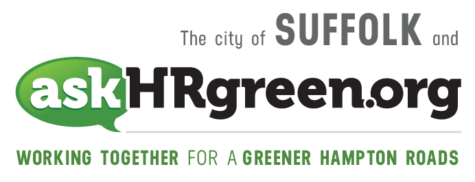 The city of Suffolk and legacy.askhrgreen.org. Working together for a greener Hampton Roads