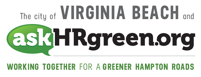 The city of Virginia Beach and legacy.askhrgreen.org. Working together for a greener Hampton Roads